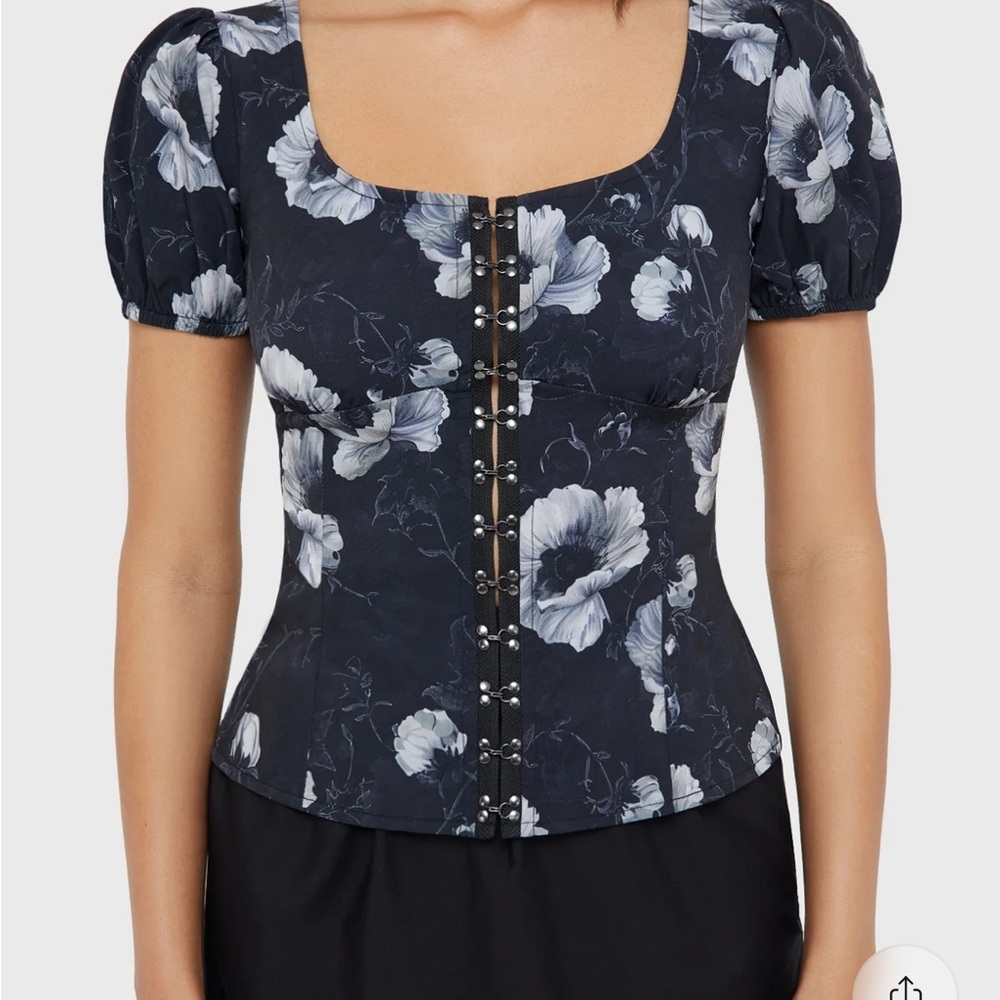 NWTO Killstar Lupina Floral Corset Top